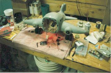 David working on an Animatronic airplane for a childrens video series (1995)